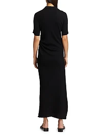 Retro Rib Polo Maxi Dress
