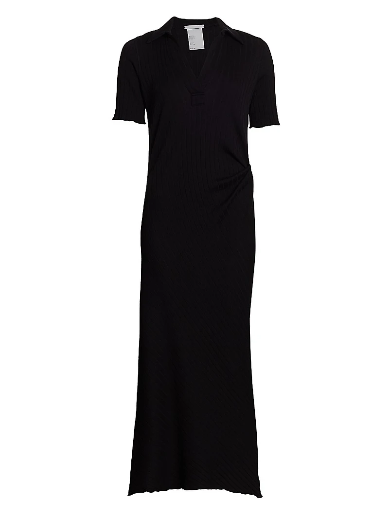 Retro Rib Polo Maxi Dress