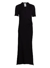 Retro Rib Polo Maxi Dress