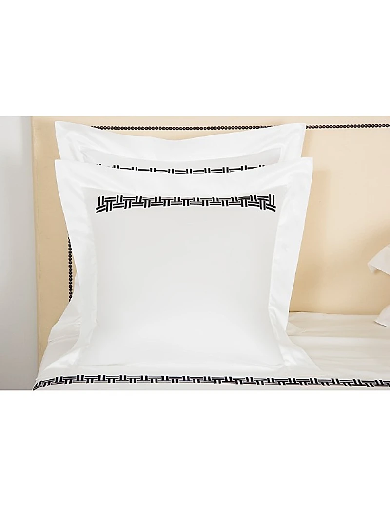 Basketweave Embroidery 295 Thread Count Sham