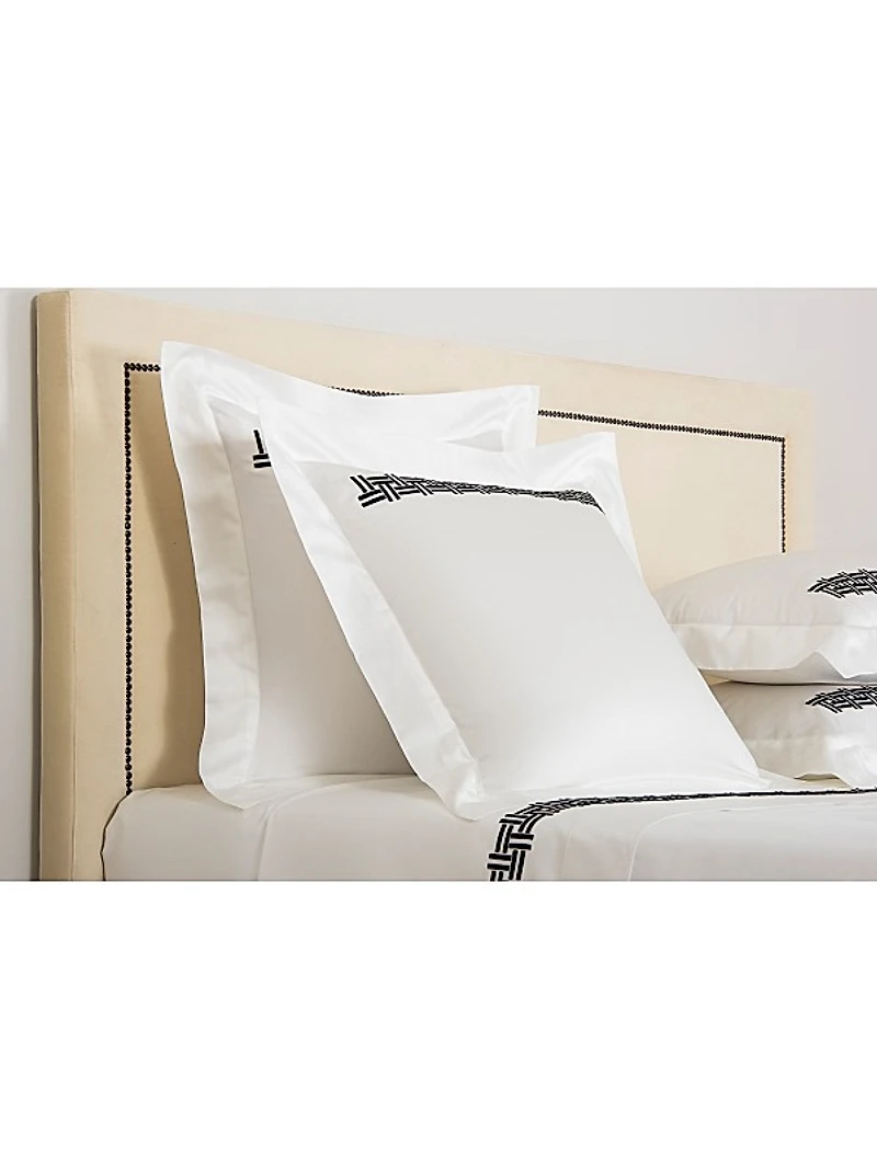 Basketweave Embroidery 295 Thread Count Sham