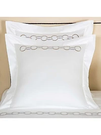 Links Embroidery 300 Thread Count Sham