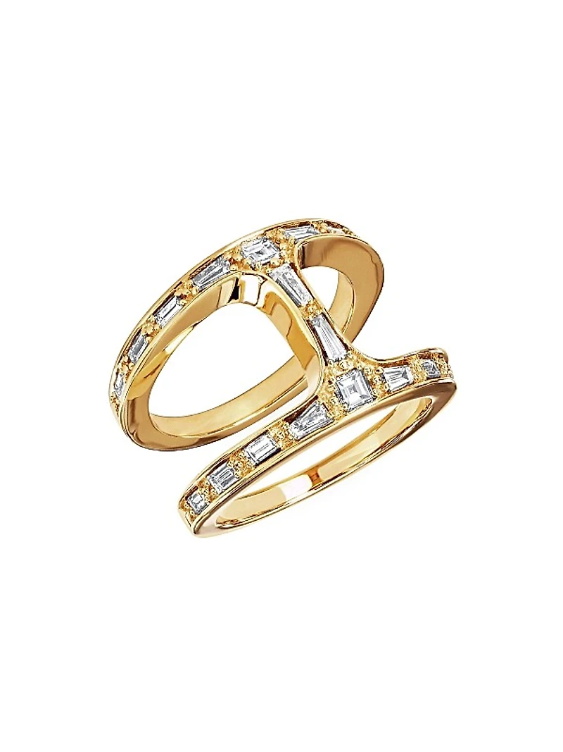 Dame Phantom 18K Yellow Gold & Diamond Baguette Ring