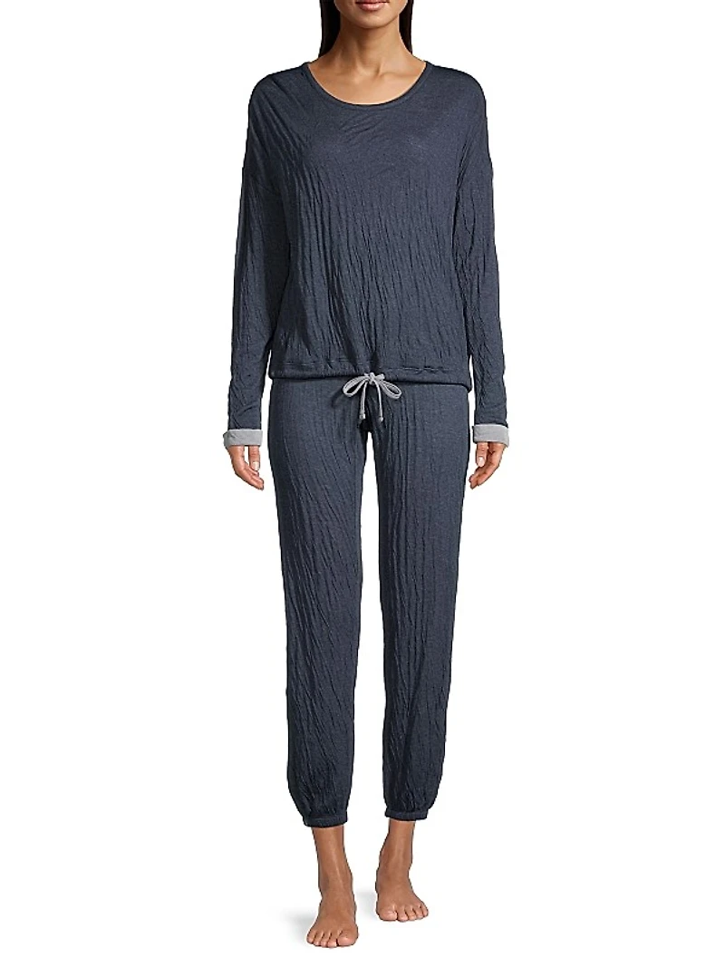 The Malibu 2-Piece Crinkle Jersey Sweatshirt & Sweatpants Set