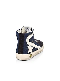 Baby's, Little Kid's & Kid's Slide High-Top Leather Star & Wave Sneakers