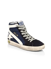 Baby's, Little Kid's & Kid's Slide High-Top Leather Star & Wave Sneakers