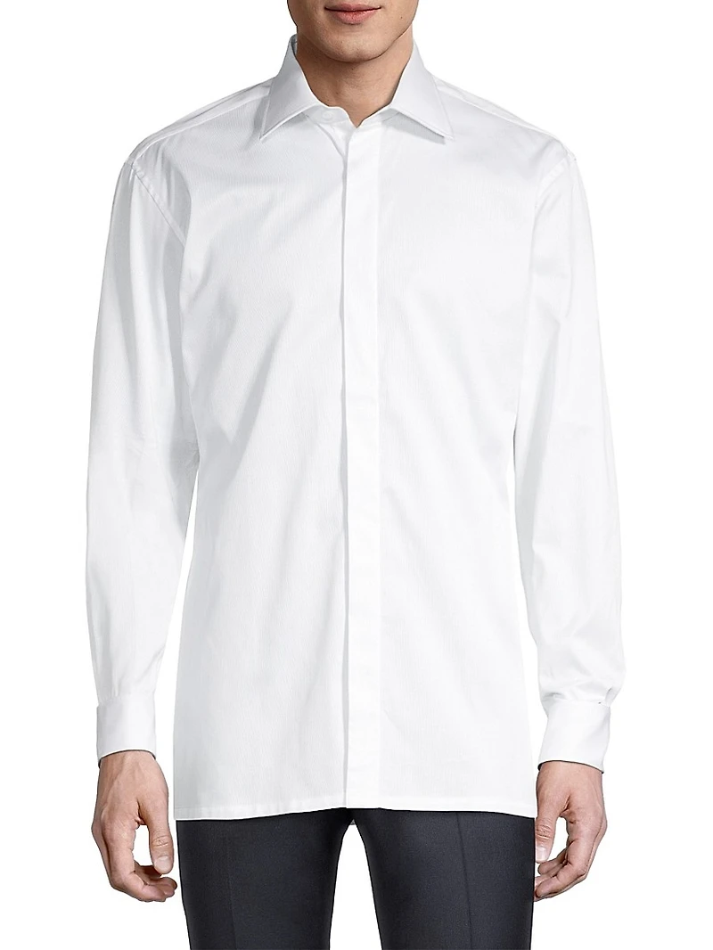 Hidden Placket Formal Shirt