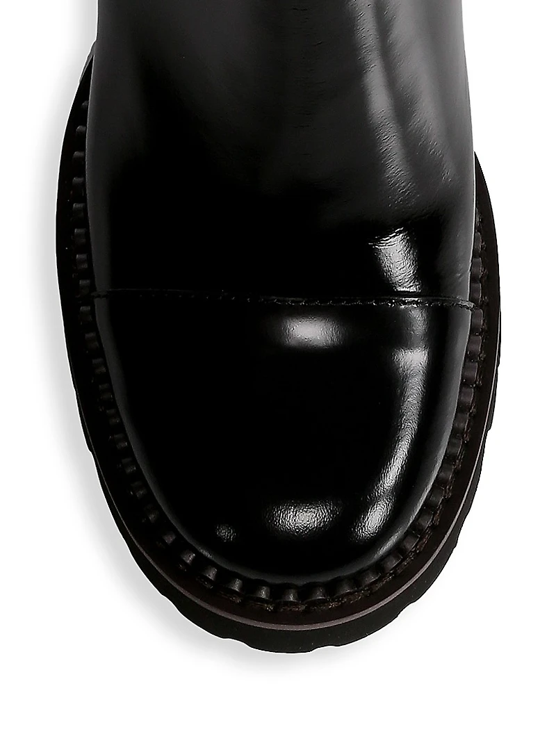Mallory Lug-Sole Leather Chelsea Boots