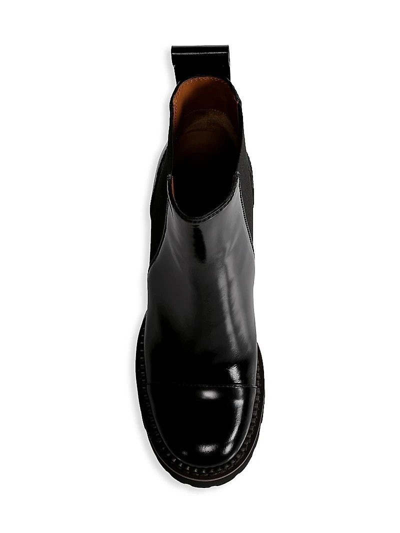 Mallory Lug-Sole Leather Chelsea Boots