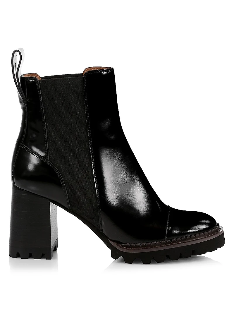 Mallory Lug-Sole Leather Chelsea Boots