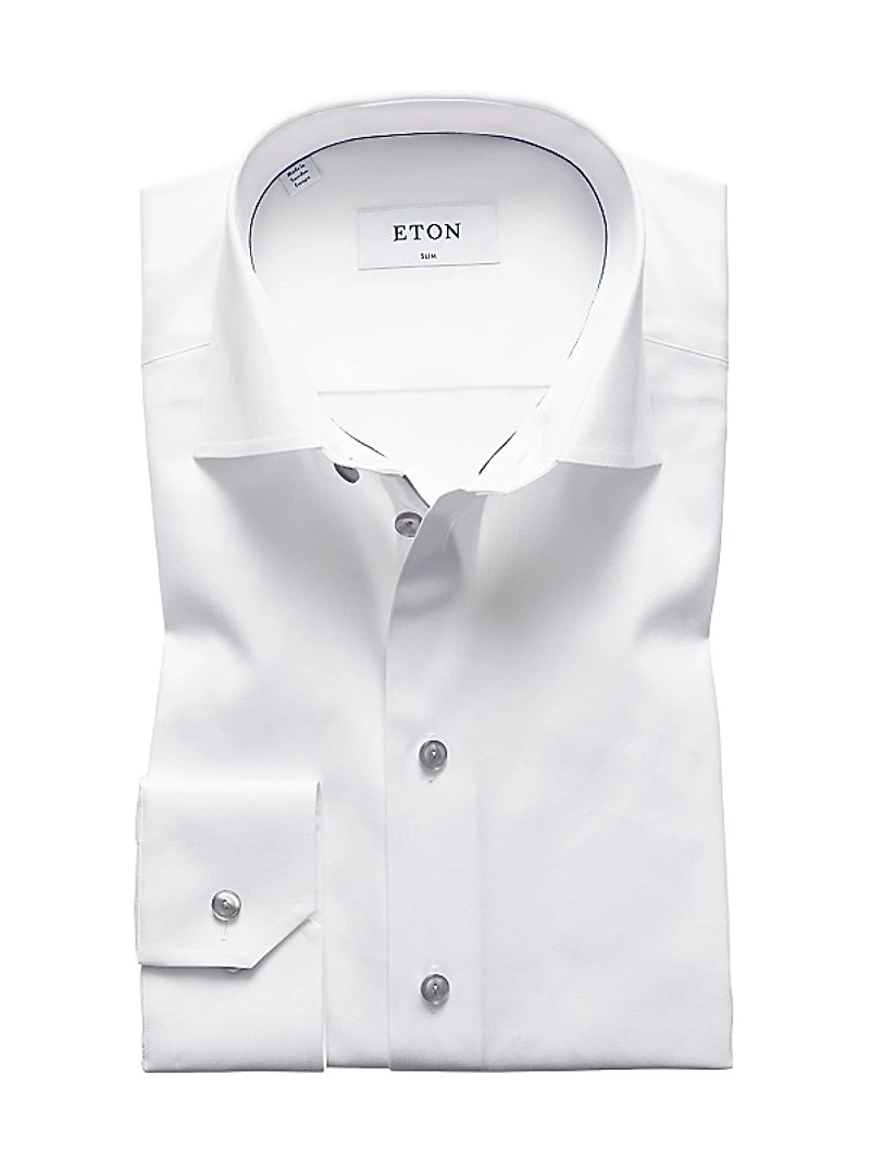 Slim-Fit Twill Dress Shirt