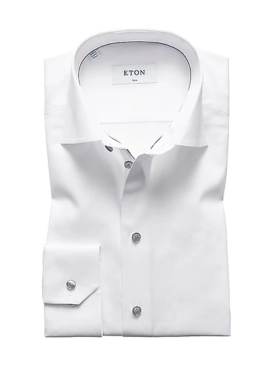Slim-Fit Twill Dress Shirt