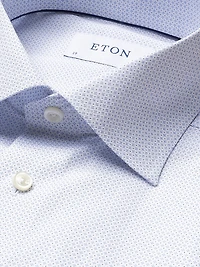 Slim-Fit Micro Floral-Print Dress Shirt