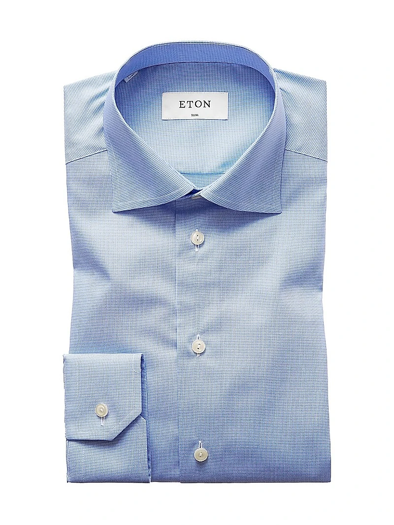 Slim-Fit Check Dress Shirt