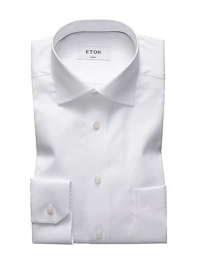 Classic-Fit Twill Dress Shirt