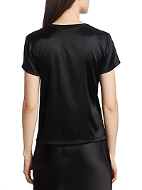 Silk Blend Crewneck T-Shirt