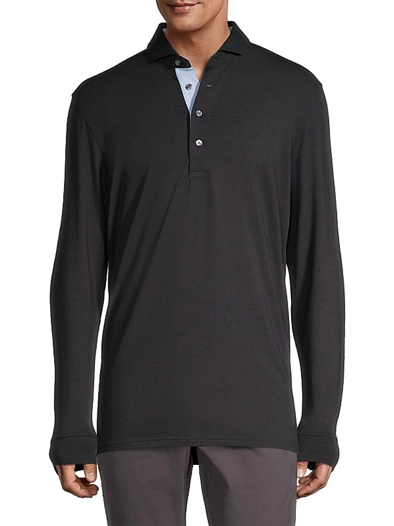 Classic-Fit Apache II Long-Sleeve Polo Shirt