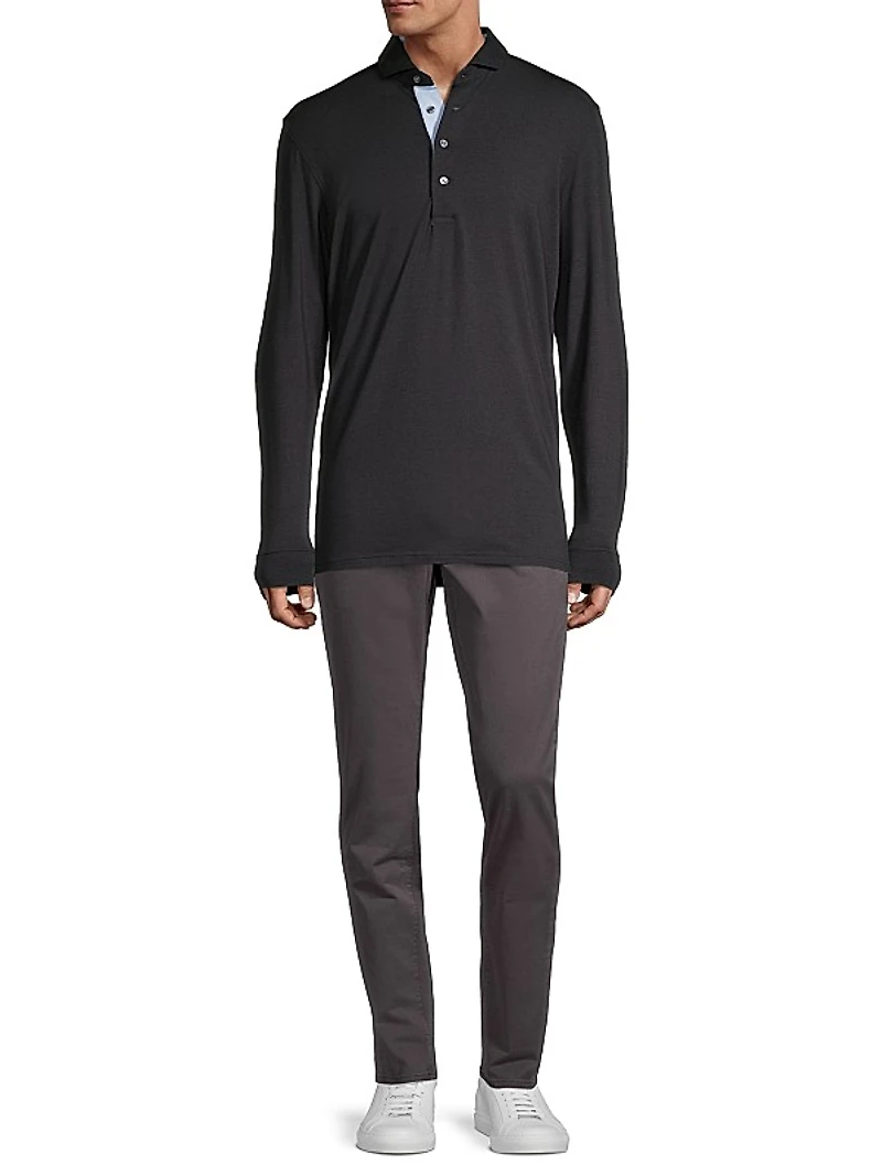 Classic-Fit Apache II Long-Sleeve Polo Shirt