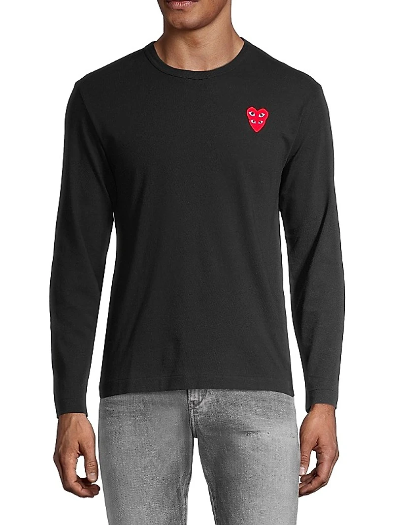 Play Double Heart Long-Sleeve T-Shirt