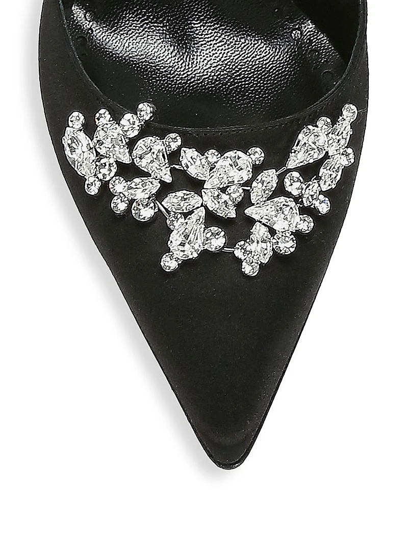 Lurum 90MM Embellished Satin Mules