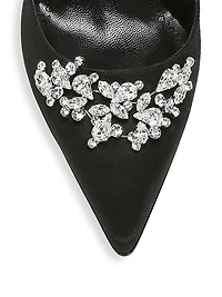 Lurum 90MM Embellished Satin Mules