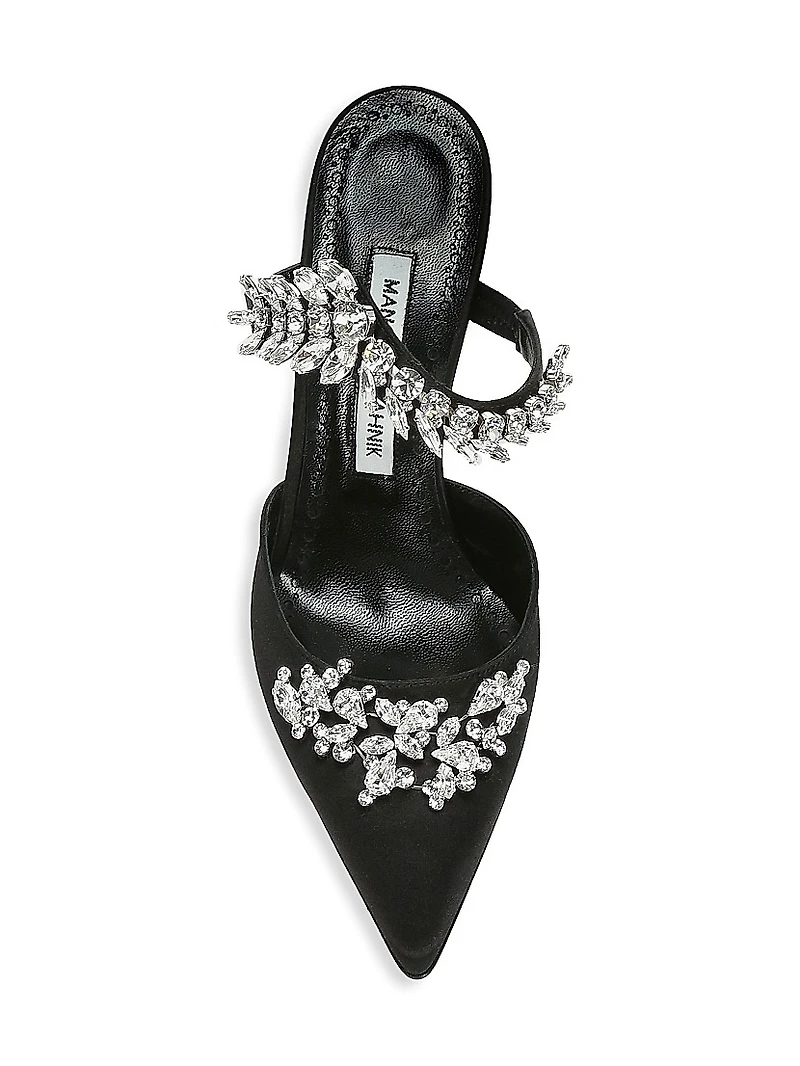 Lurum 90MM Embellished Satin Mules