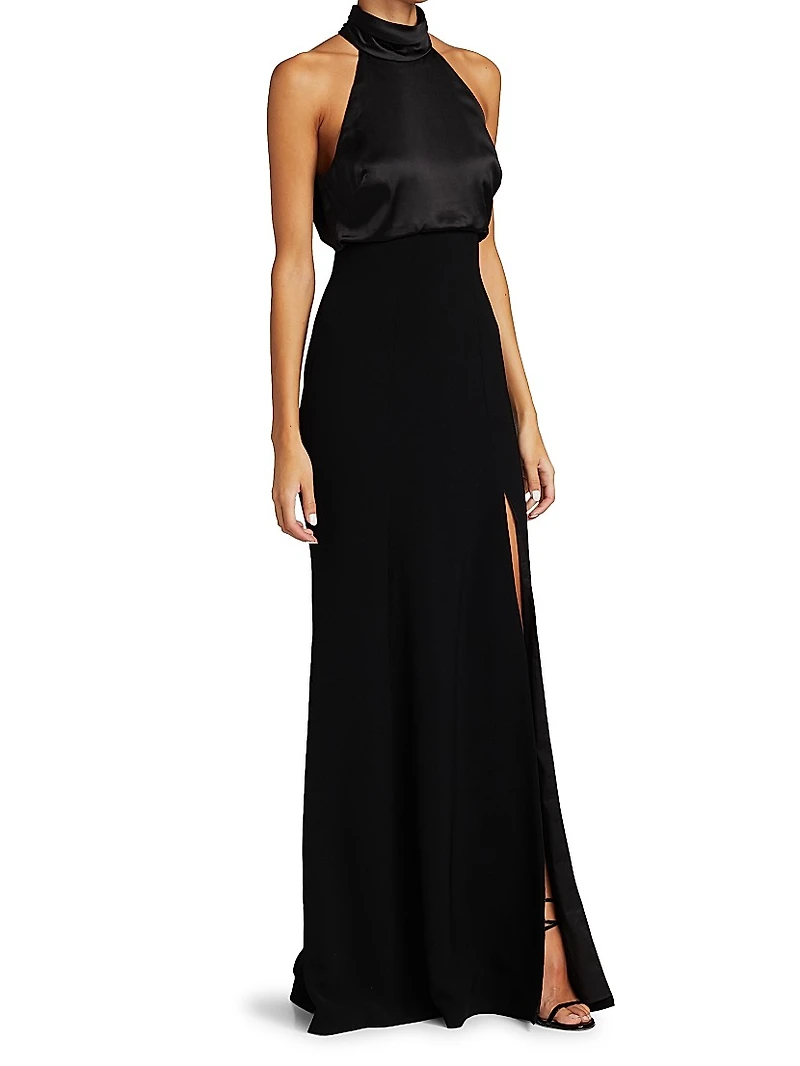 Alexandra Turtleneck Halter Gown