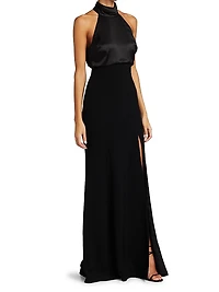 Alexandra Turtleneck Halter Gown