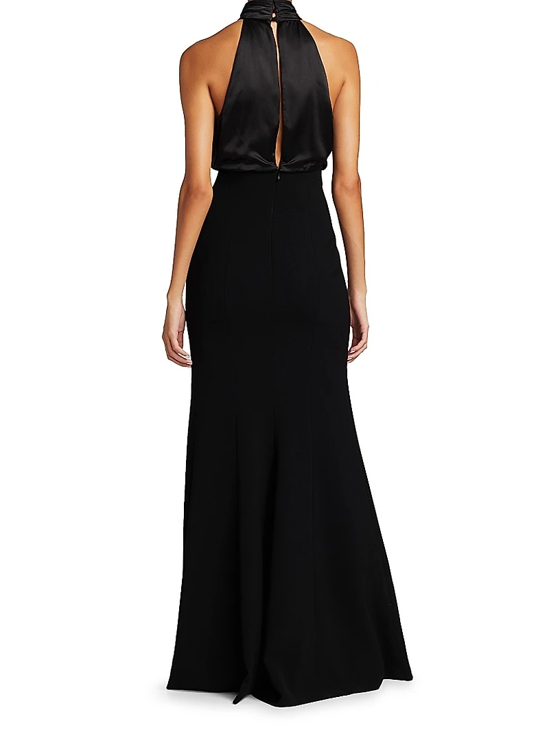 Alexandra Turtleneck Halter Gown