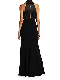 Alexandra Turtleneck Halter Gown