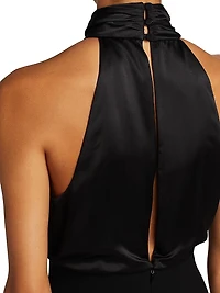 Alexandra Turtleneck Halter Gown