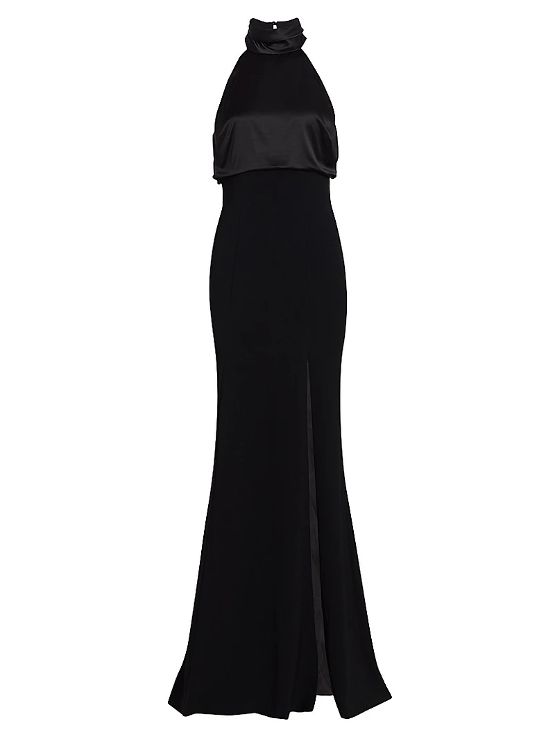 Alexandra Turtleneck Halter Gown