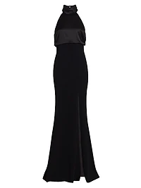 Alexandra Turtleneck Halter Gown