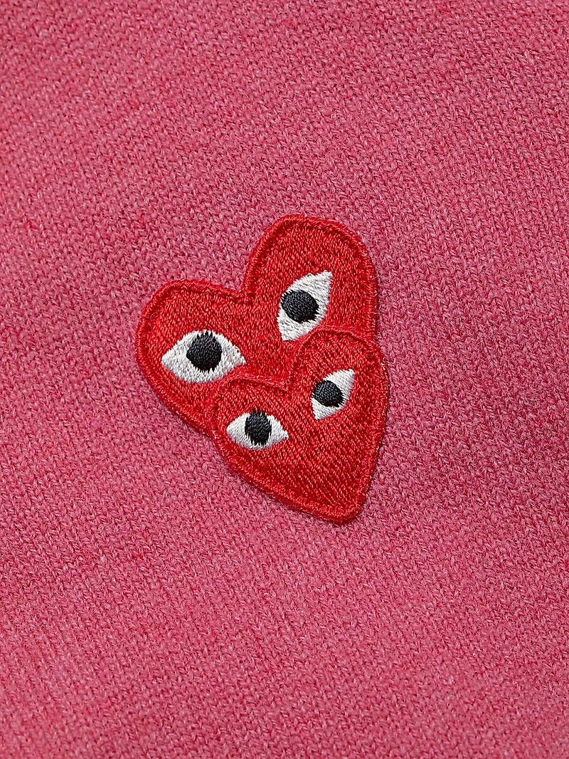 Double Heart V-Neck Pullover