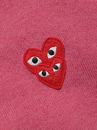 Double Heart V-Neck Pullover