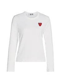 Long-Sleeve Double Heart T-Shirt