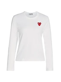 Long-Sleeve Double Heart T-Shirt