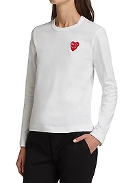 Long-Sleeve Double Heart T-Shirt