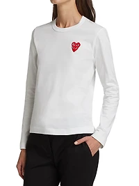 Long-Sleeve Double Heart T-Shirt