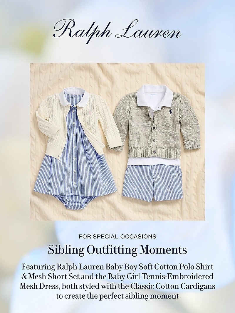 Baby Boy's Combed Cotton Button-Front Cardigan