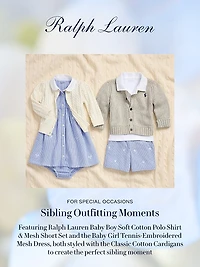 Baby Boy's Combed Cotton Button-Front Cardigan