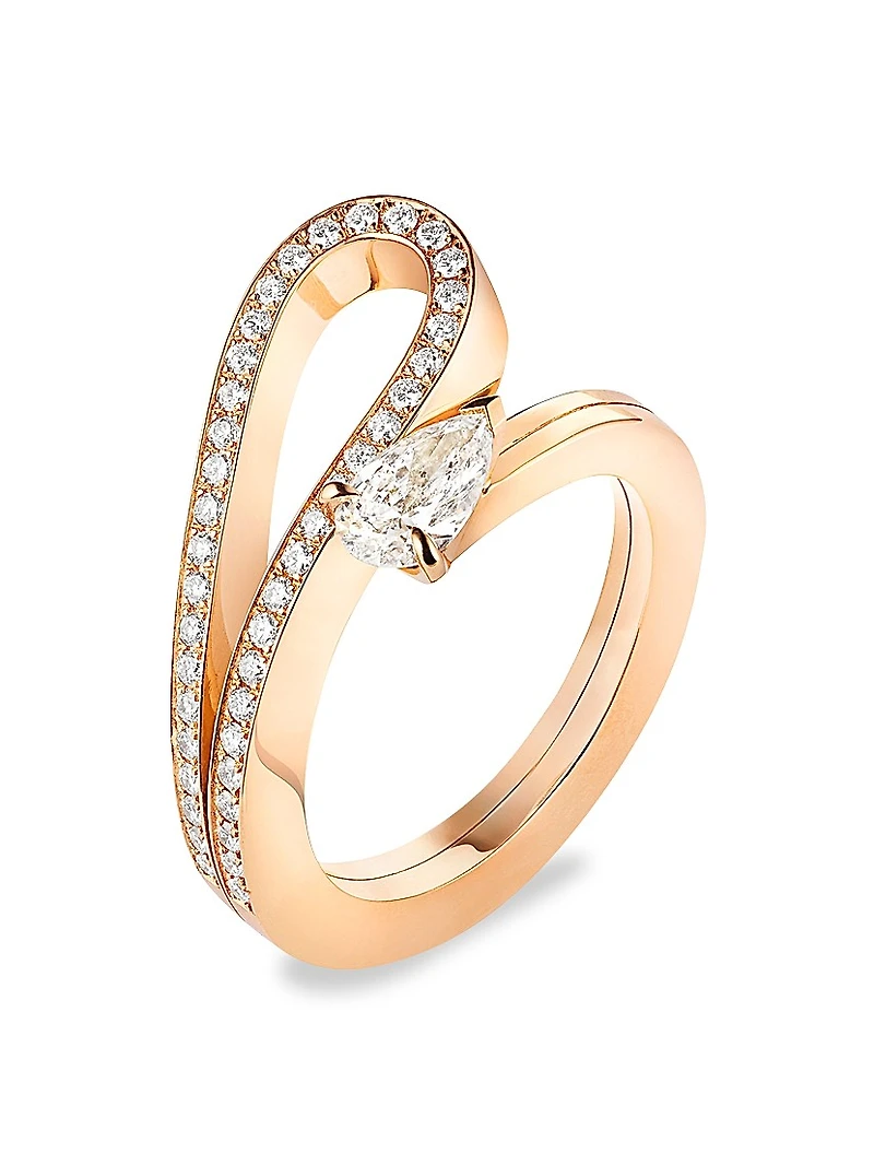 Serti Inversé 18K Rose Gold & Diamond Ring