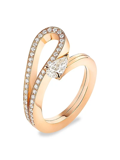 Serti Inversé 18K Rose Gold & Diamond Ring
