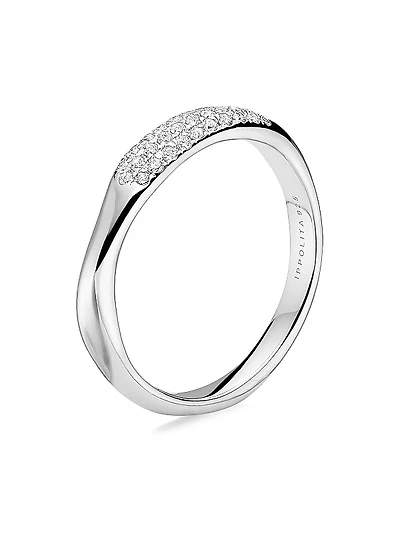 Stardust Sterling Silver & Diamond Squiggle Ring