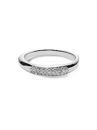 Stardust Sterling Silver & Diamond Squiggle Ring
