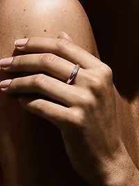 Stardust Sterling Silver & Diamond Squiggle Ring