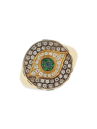 Evil Eye 18K Yellow Gold & Multi-Stone Dawn Chevalier Ring