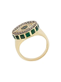 Evil Eye 18K Yellow Gold & Multi-Stone Dawn Chevalier Ring