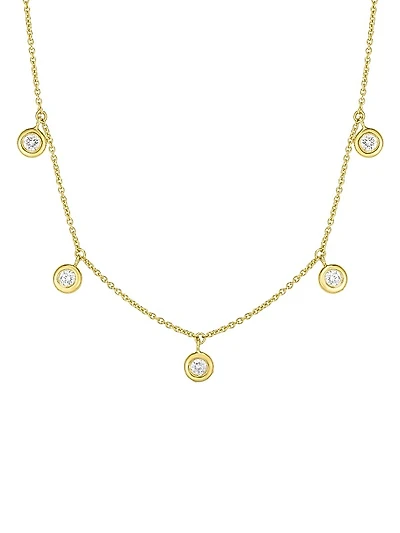 Diamond By The Inch 18K Yellow Gold & Diamond Dangle Necklace