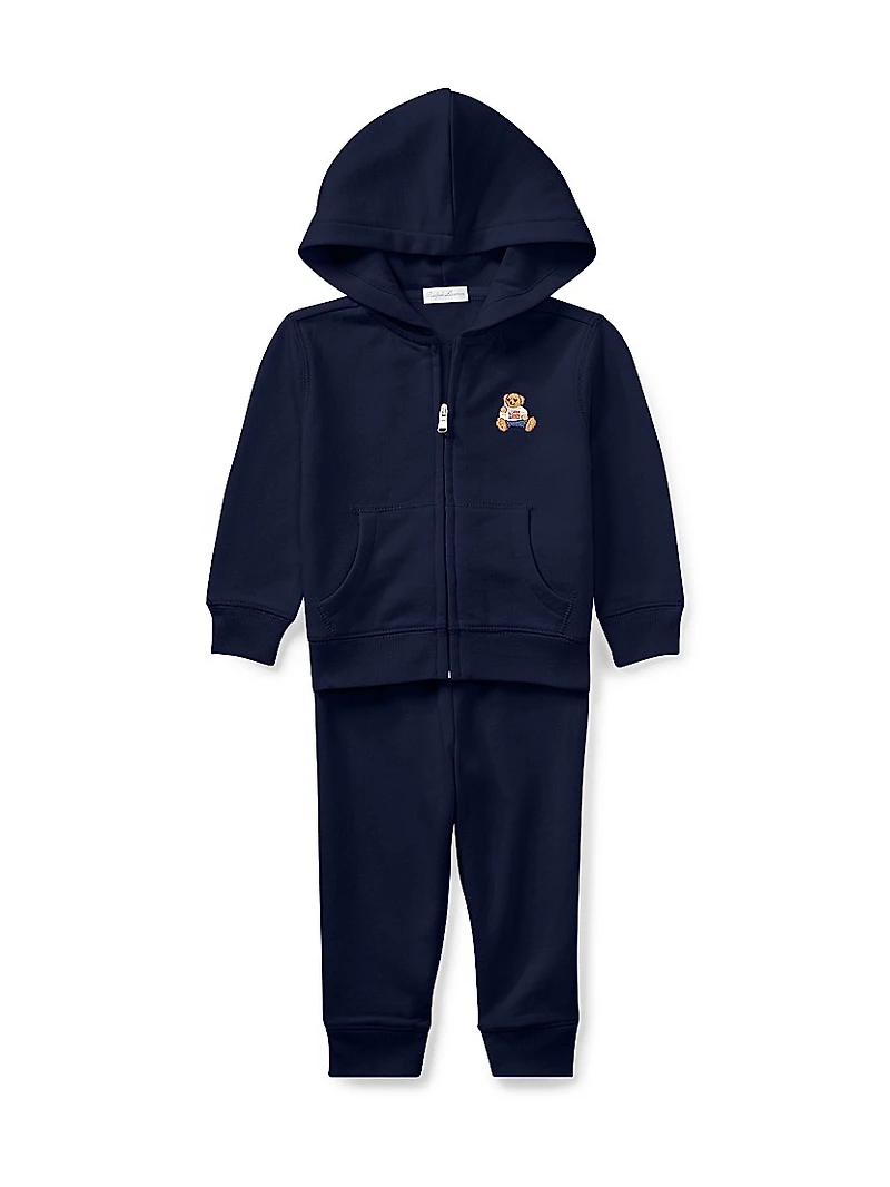 Baby Boy's 2-Piece Atlantic Terry Zip-Up Hooded Sweater & Joggers Set